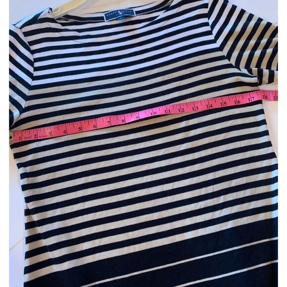 New Striped Tee Shirt Dress Small Stretchy Nautical Travel Vacation Cruise *Note - Picture 5 of 8